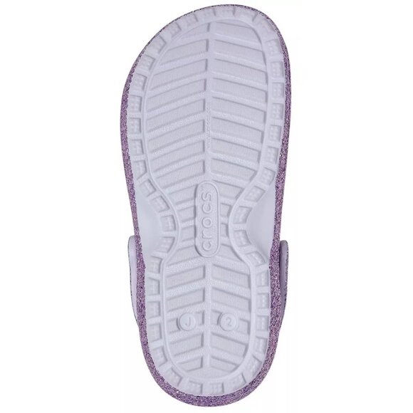 NEW CROCS Toddler's Sizes C7-C10 Classic Lined Chunky Glitter Clog - Moonlight - Picture 4 of 6